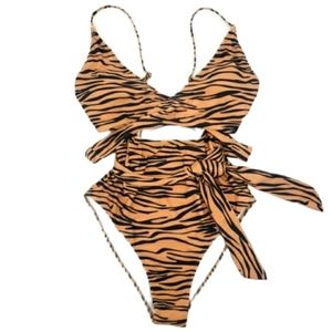 Tiger Print One Piece Swimsuit NWOT